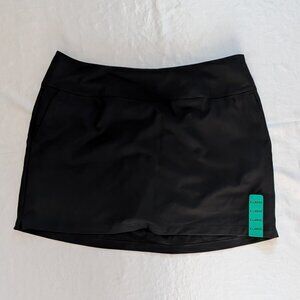 New Adidas Women's Golf Pull-On Skort Skirt Shorts Black XL (20-22)